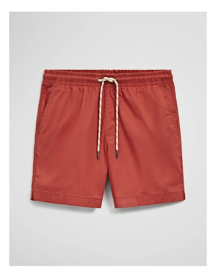 Cotton Drawcord Straight Short in Red Gum image 2