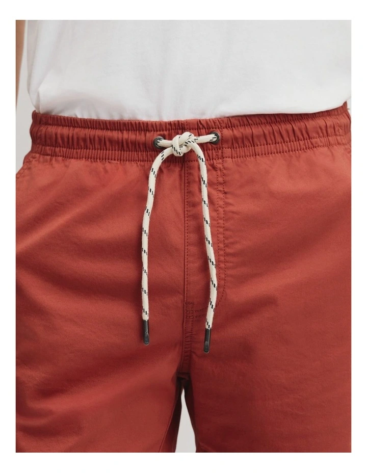 Cotton Drawcord Straight Short in Red Gum image 3