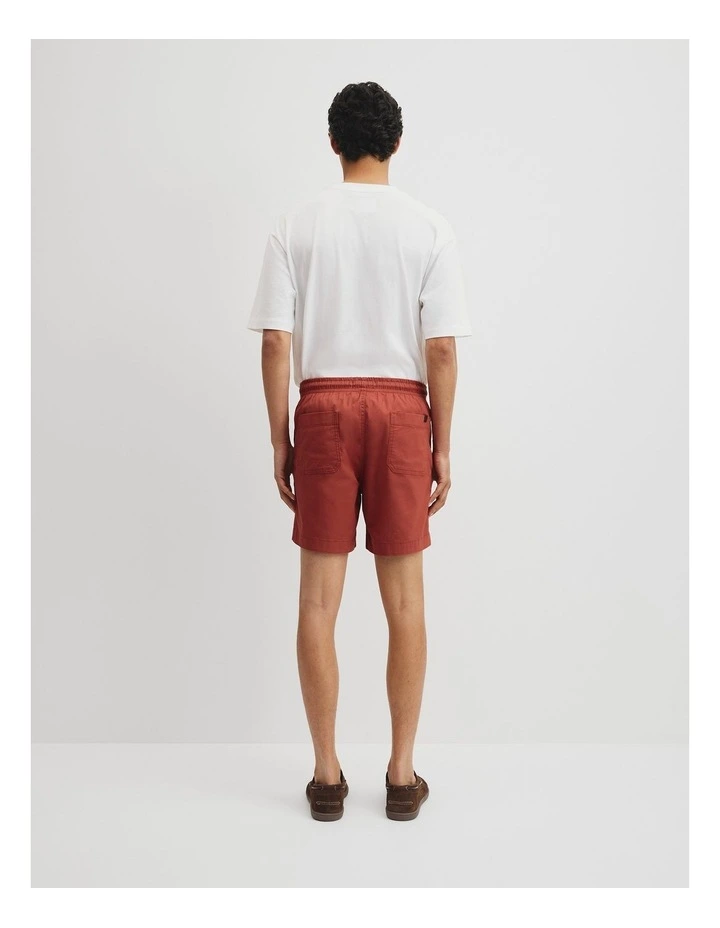 Cotton Drawcord Straight Short in Red Gum image 5
