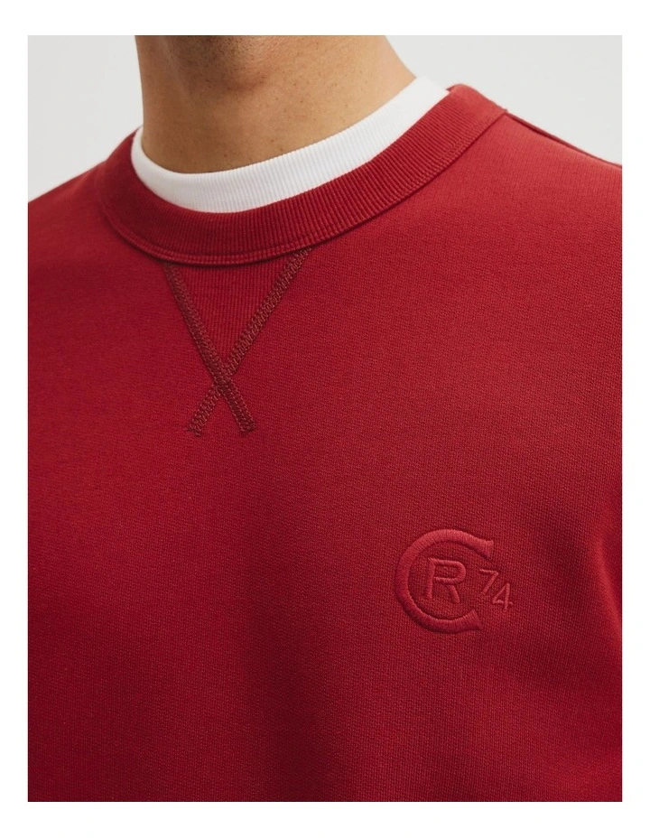 Australian Cotton Cr 1974 Sweat in Red Gum image 3