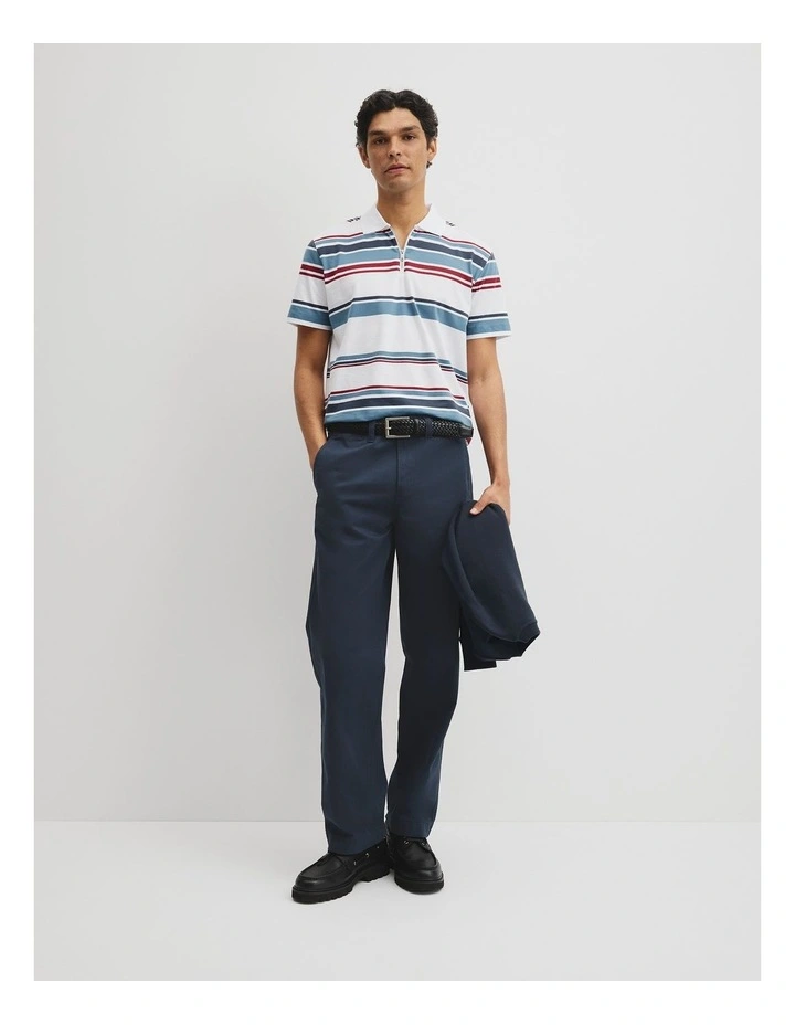 Multi Stripe Zip Polo in Multi Stripe image 4