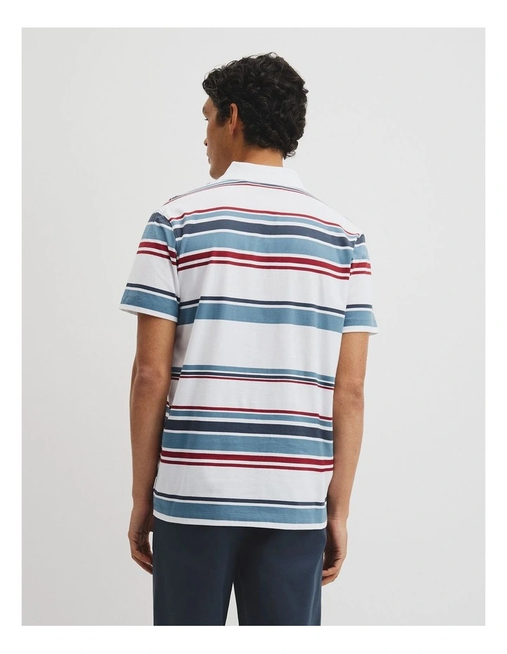 Multi Stripe Zip Polo in Multi Stripe image 5