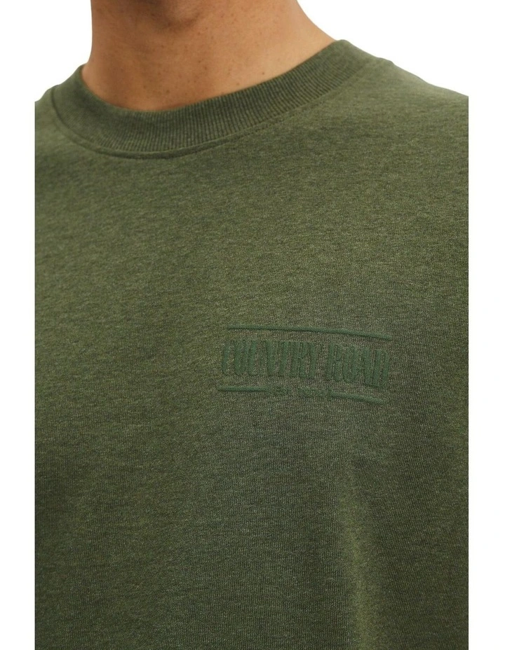 Short Sleeve Ac Hrtg Boxy T-shirt in Khaki Green image 3