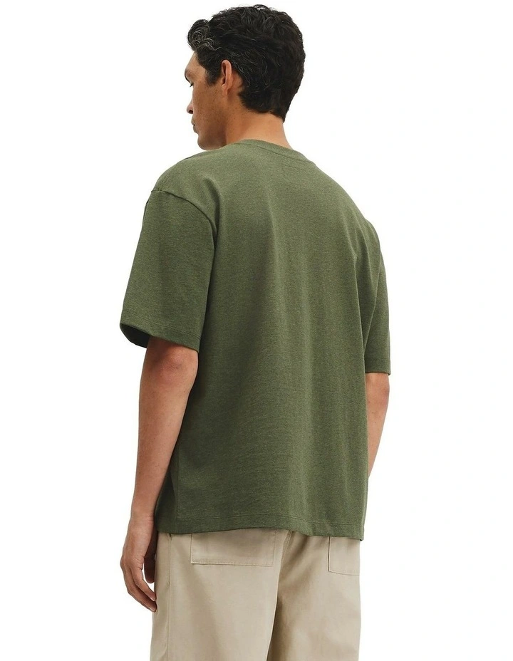 Short Sleeve Ac Hrtg Boxy T-shirt in Khaki Green image 5