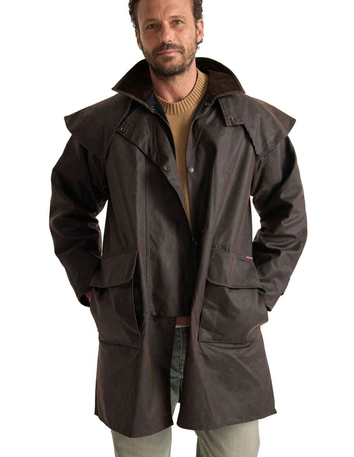 COM2230HWO Ranger Oilskin Coat in Heritage image 1