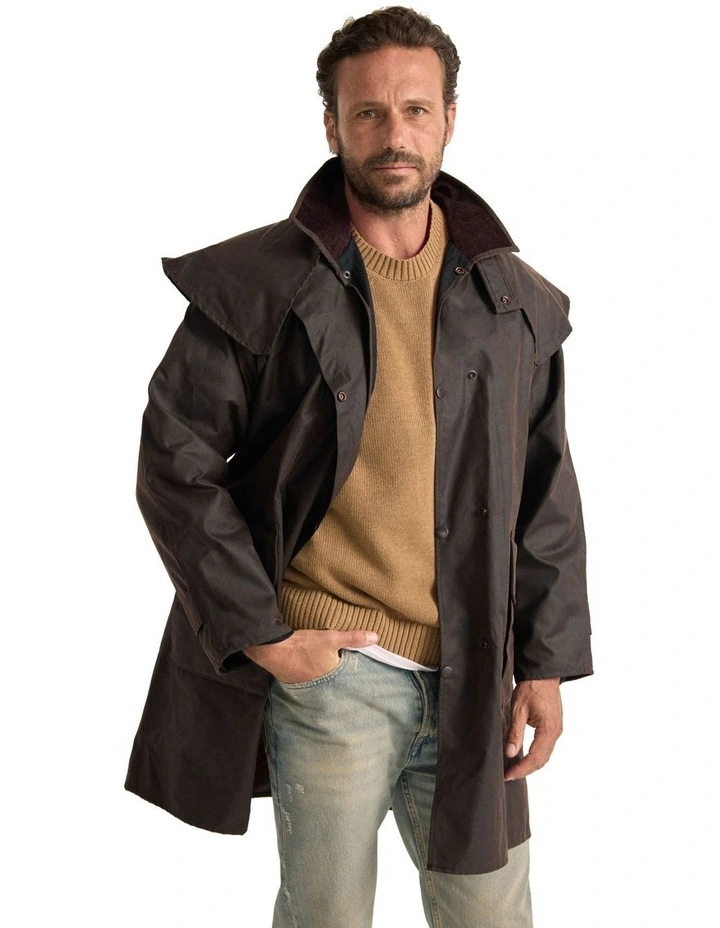 COM2230HWO Ranger Oilskin Coat in Heritage image 6