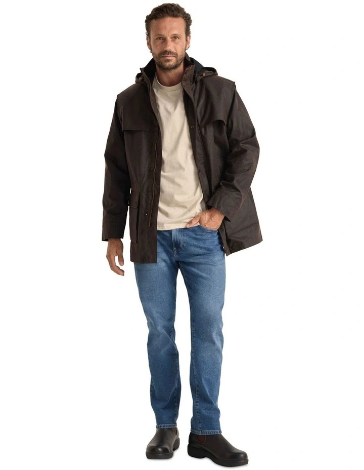COM2232HWO Bushman Oilskin Coat in Heritage image 2
