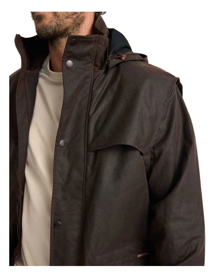 COM2232HWO Bushman Oilskin Coat in Heritage image 5