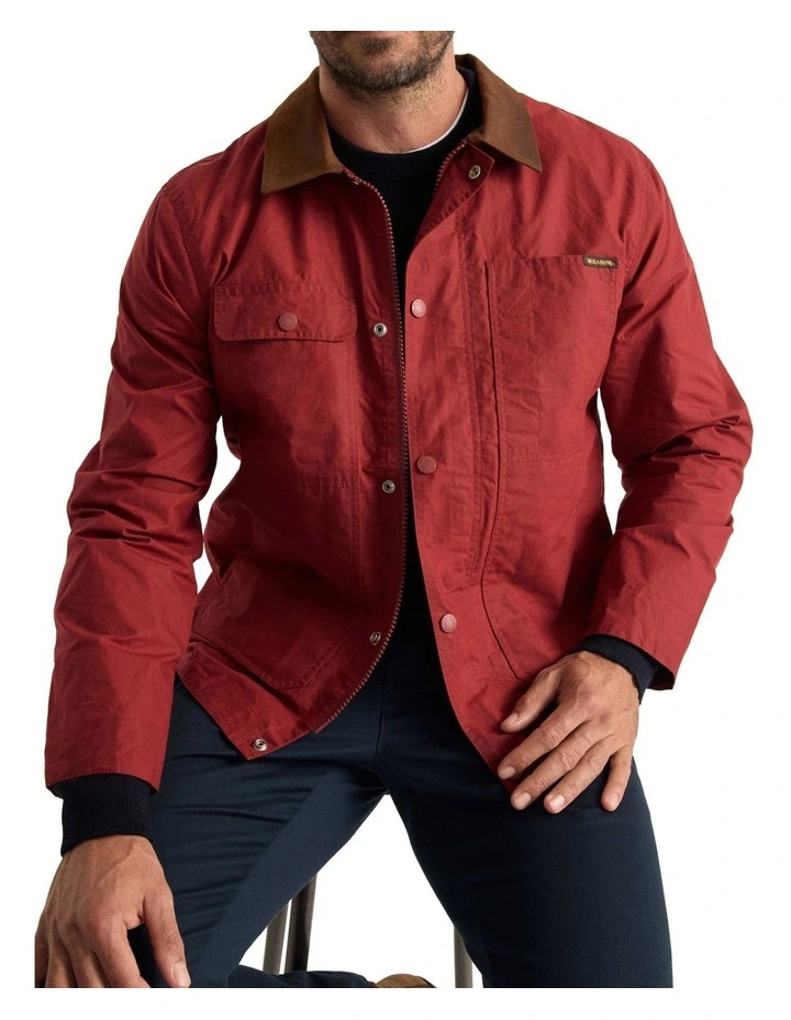 3JKM00027 Light Weight Worker Jacket in Redwood image 6