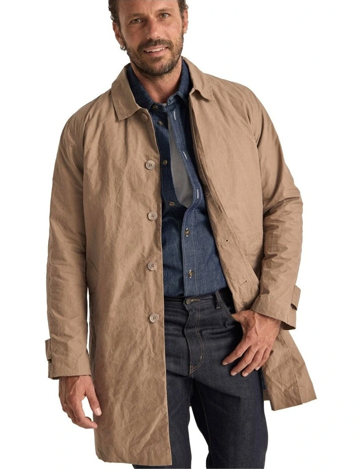 3Ctm00031 Lightweight Town & Country Coat in Desert image 1