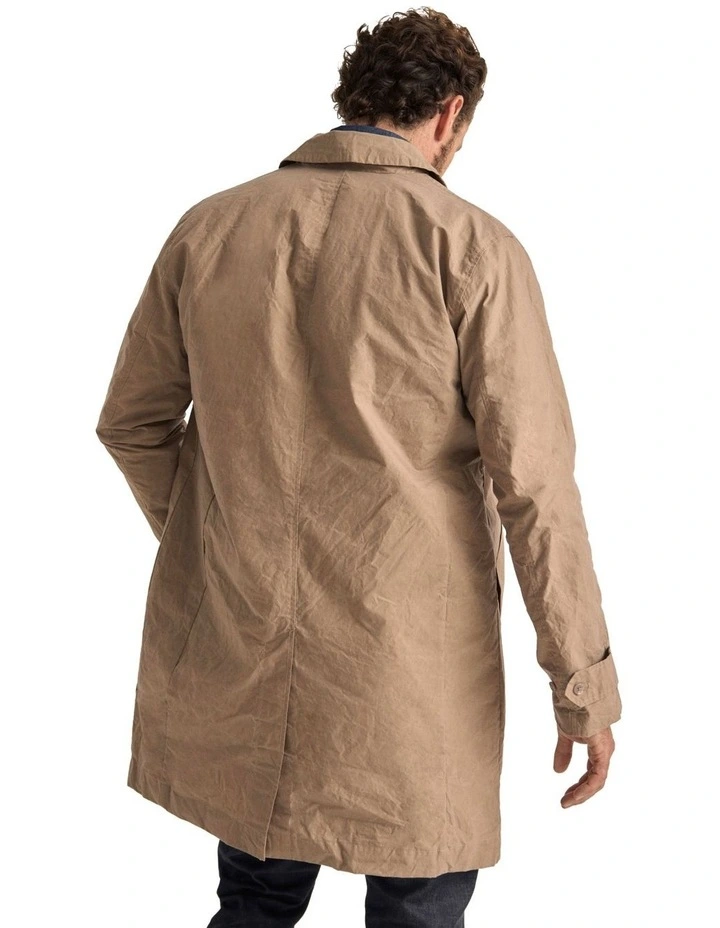 3Ctm00031 Lightweight Town & Country Coat in Desert image 3