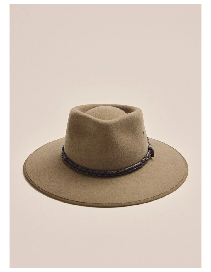 100% Merino Wool Drover Hat in Brown image 1