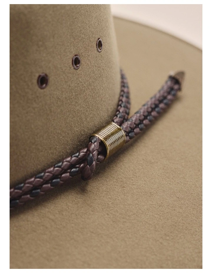 100% Merino Wool Drover Hat in Brown image 2