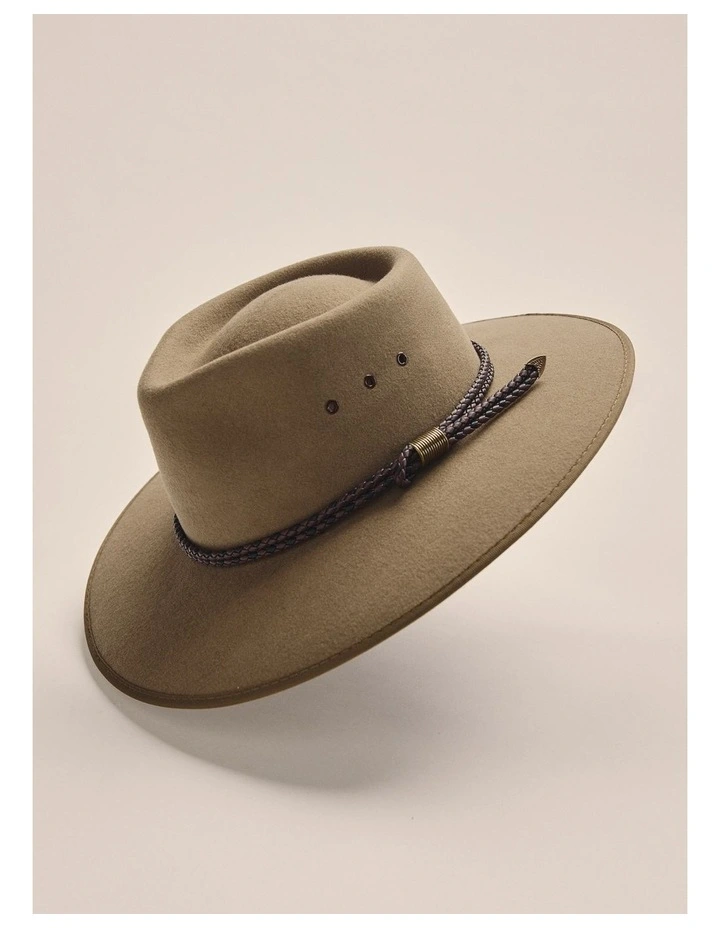 100% Merino Wool Drover Hat in Brown image 3