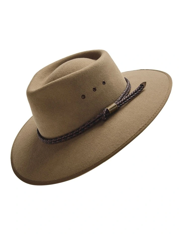 100% Merino Wool Drover Hat in Brown image 3