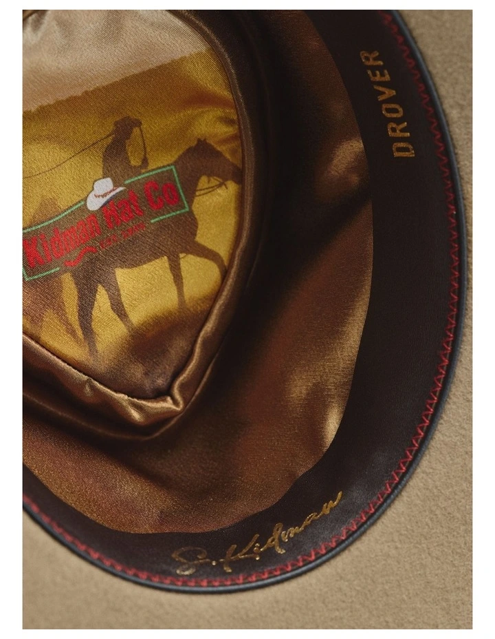 100% Merino Wool Drover Hat in Brown image 4