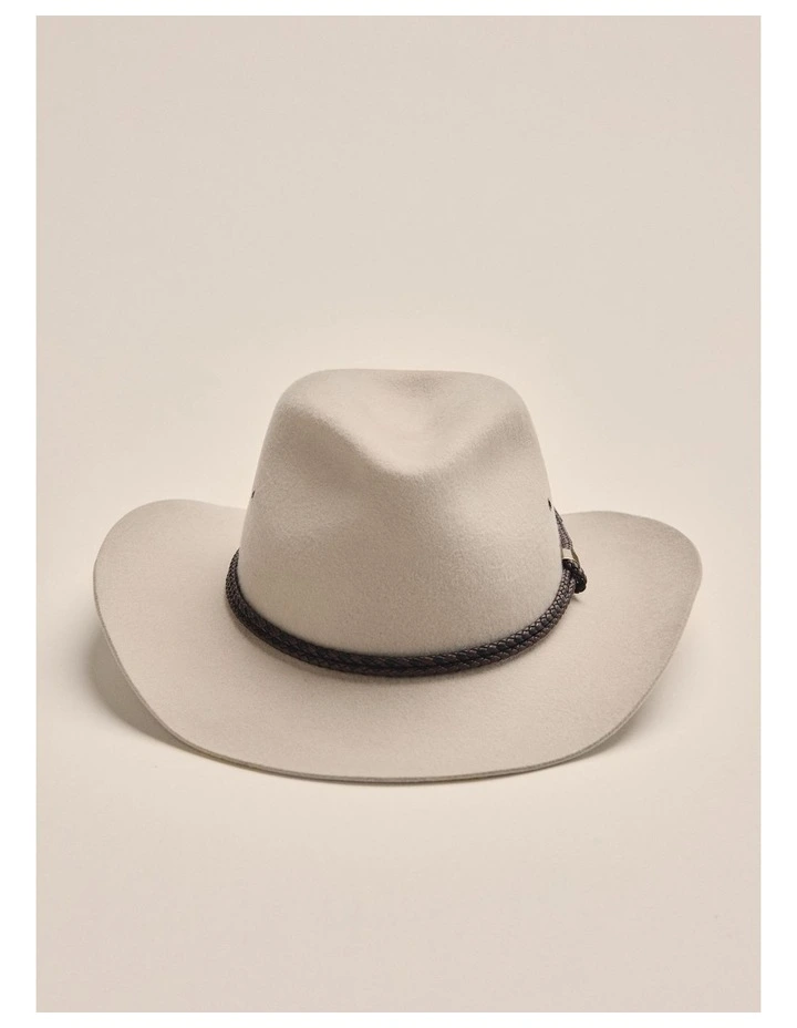 100% Merino Wool Drover Hat in Stone image 1