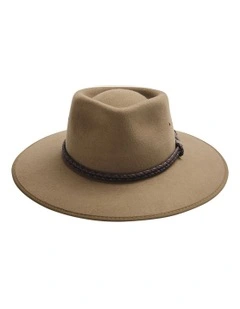 100% Merino Wool Drover Hat in Stone