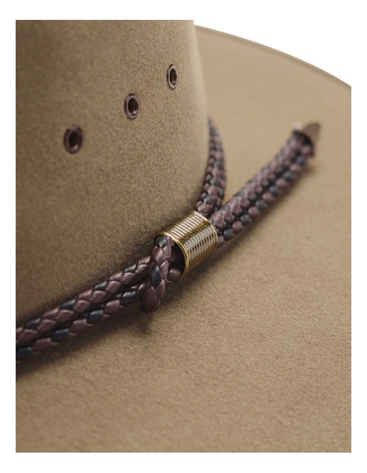 100% Merino Wool Drover Hat in Stone image 2