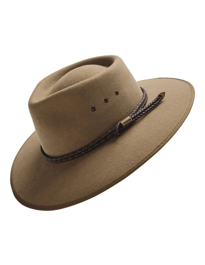 100% Merino Wool Drover Hat in Stone image 3