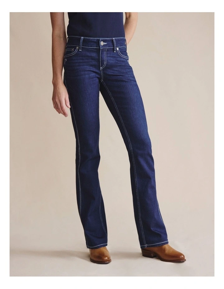 Tara Boot Leg Jean - Low Rise (Reg 34) 1PAW00141R in Dark Wash image 1