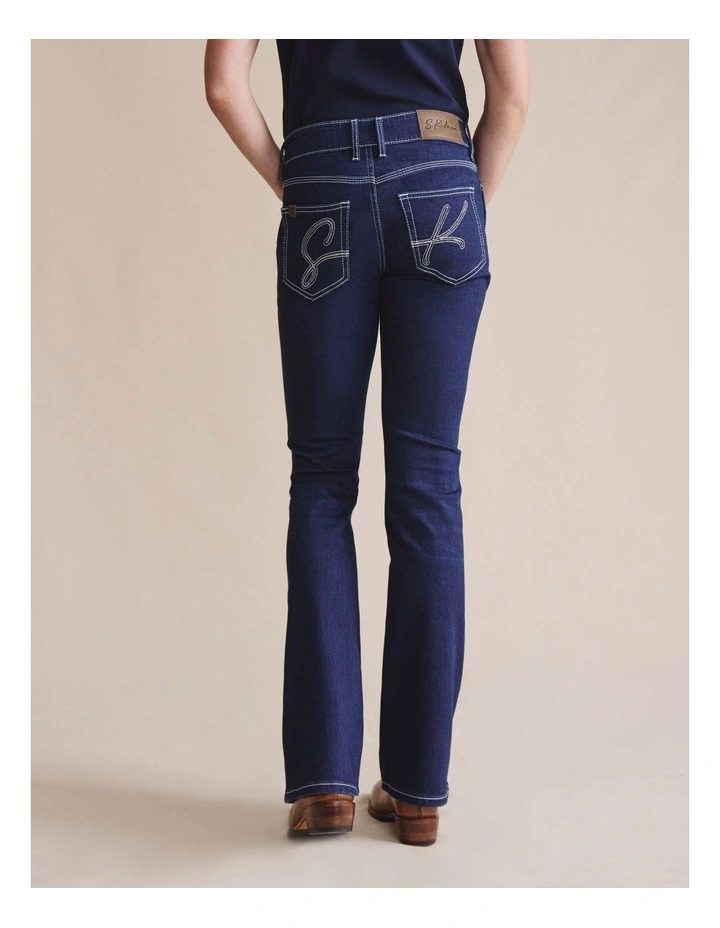 Tara Boot Leg Jean - Low Rise (Reg 34) 1PAW00141R in Dark Wash image 2