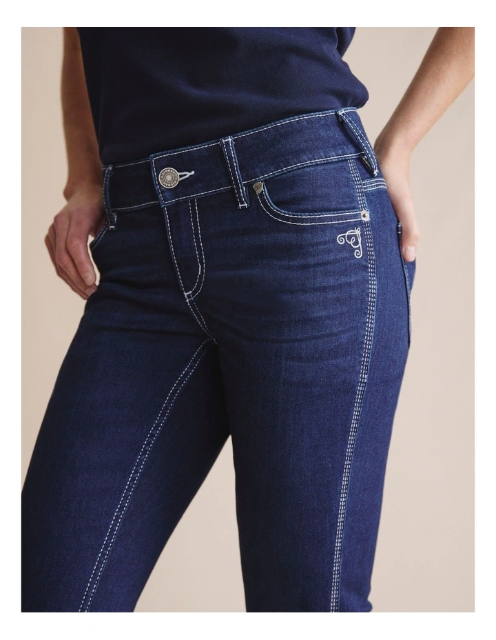 Tara Boot Leg Jean - Low Rise (Reg 34) 1PAW00141R in Dark Wash image 3