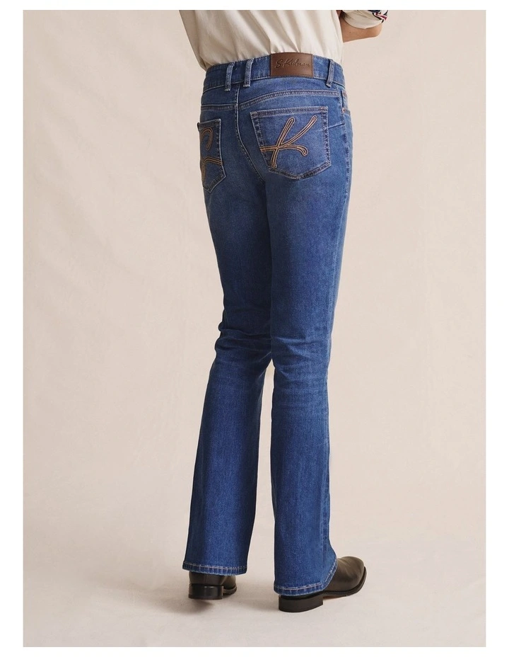 Bimbi Boot Leg Low Rise (Reg 34) Jean in Mid Wash image 2