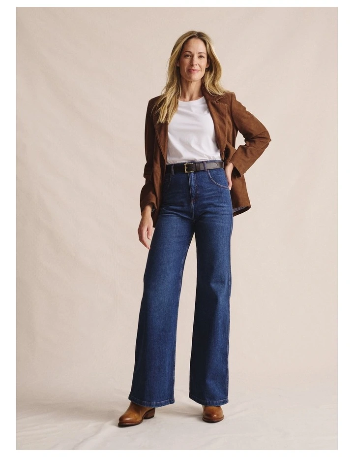 Yarra High Waisted Wide Leg Jean in Blue image 1