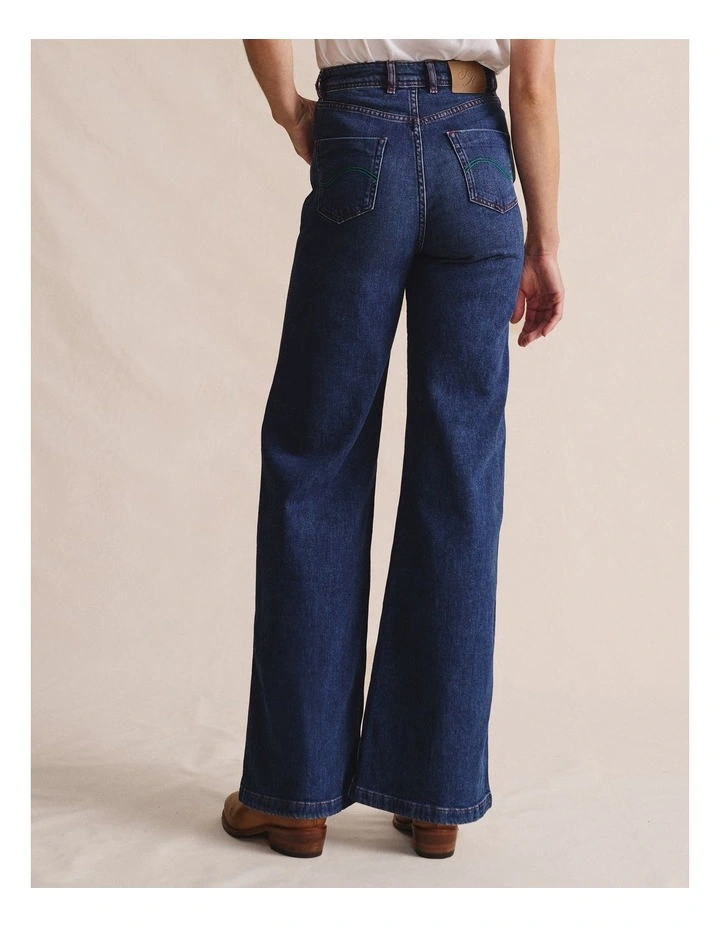 Yarra High Waisted Wide Leg Jean in Blue image 2