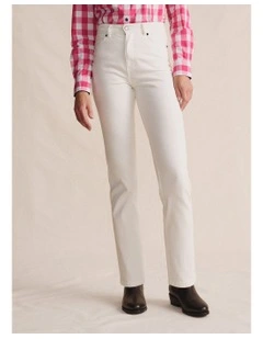Eyre Straight Leg High Rise Jean in White