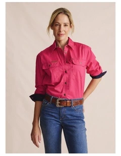 Spencer Full Placket Workshirt 1SHW00132 in Pink