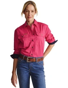 Spencer Full Placket Workshirt 1SHW00132 in Pink