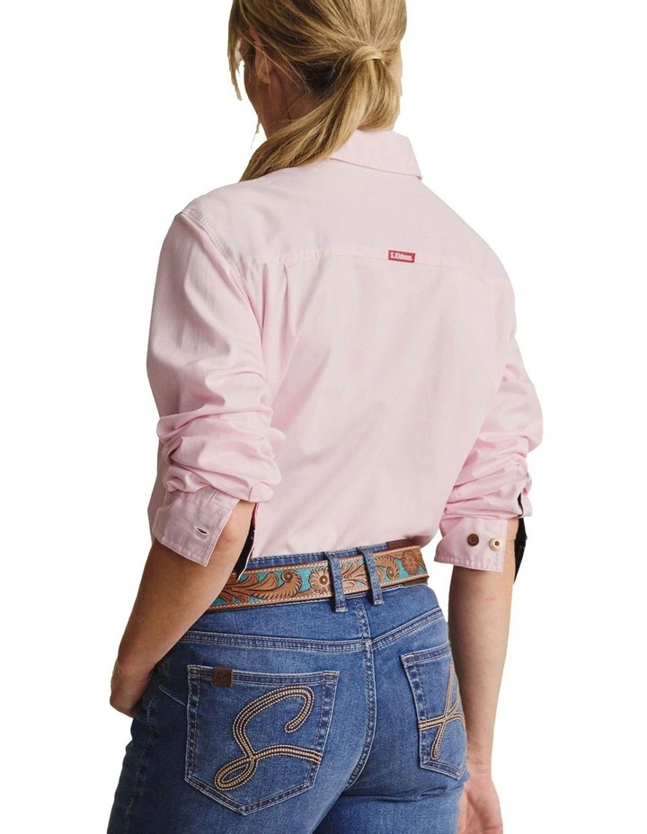 Spencer Full Placket Workshirt 1SHW00132PPNK in Pale Pink image 2