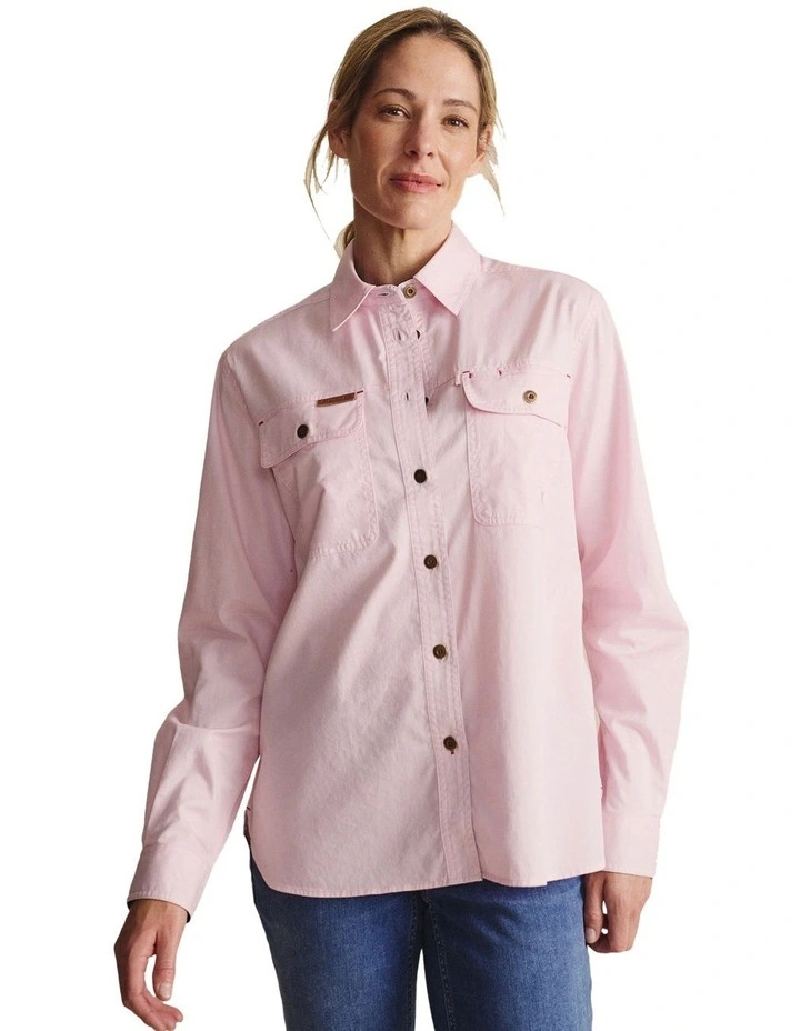 Spencer Full Placket Workshirt 1SHW00132PPNK in Pale Pink image 5