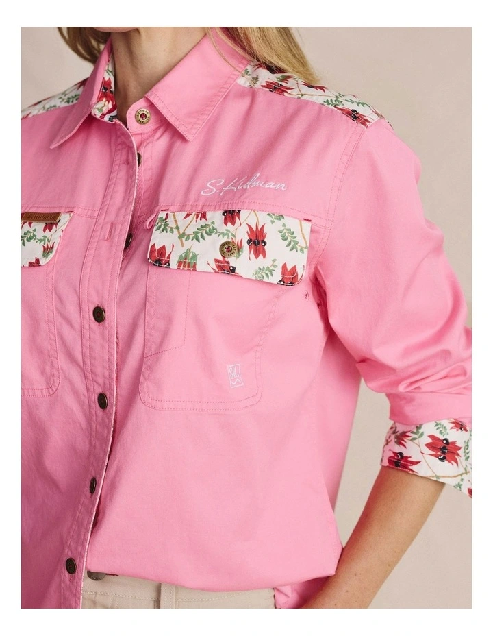 Spencer Full Placket 1SHW00026 Workshirt in Pink image 3