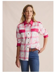 Spencer Full Placket Workshirt 1SHW00028 in Pink