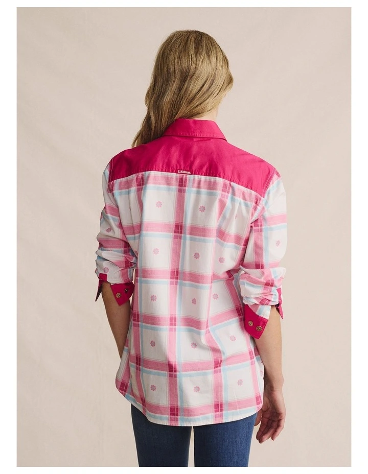 Spencer Full Placket Workshirt 1SHW00028 in Pink image 2
