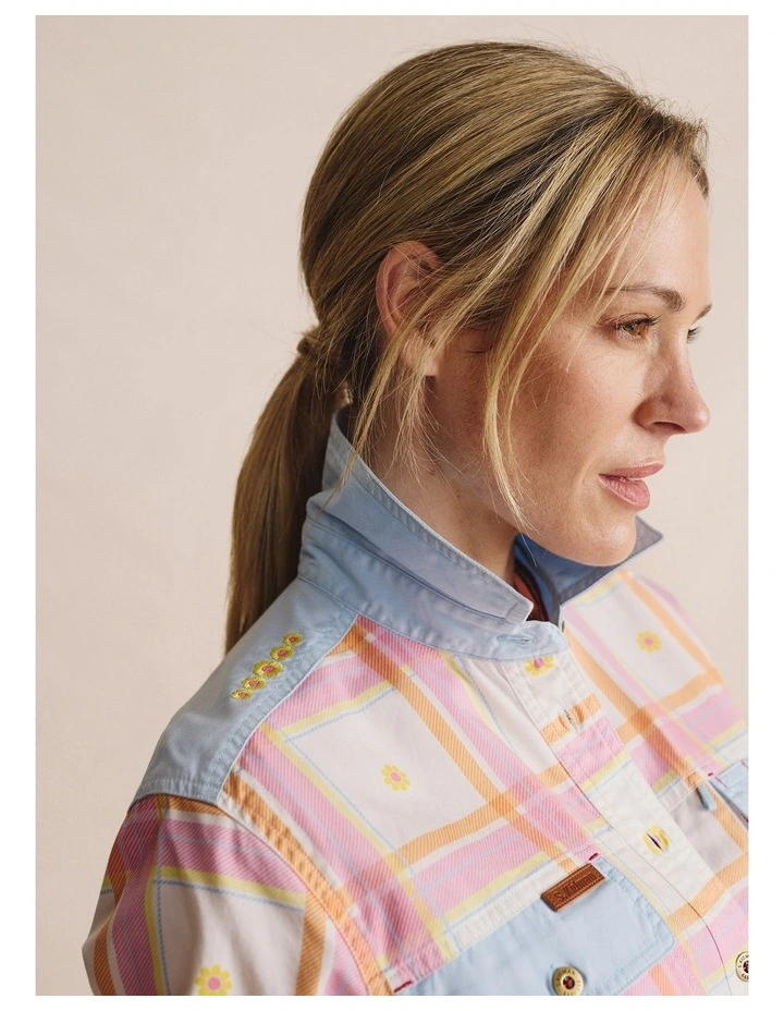 Spencer Full Placket Workshirt 1SHW00028 in Pale Pink image 3