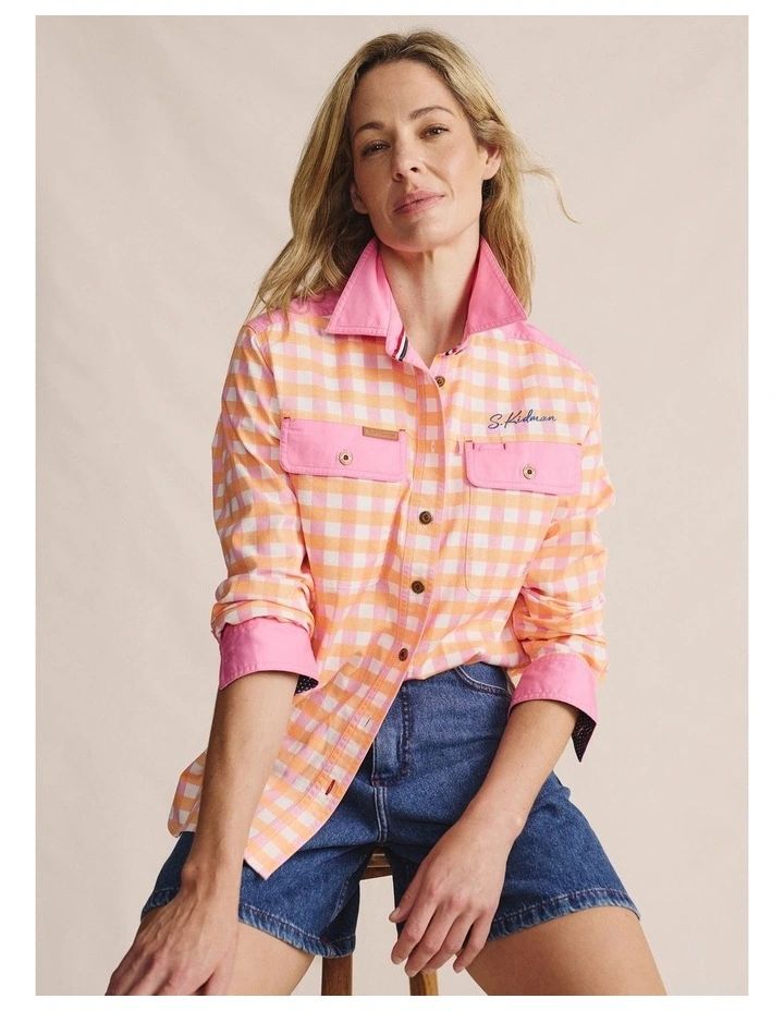 Spencer Full Placket Workshirt 1SHW00125 in Pale Pink image 1