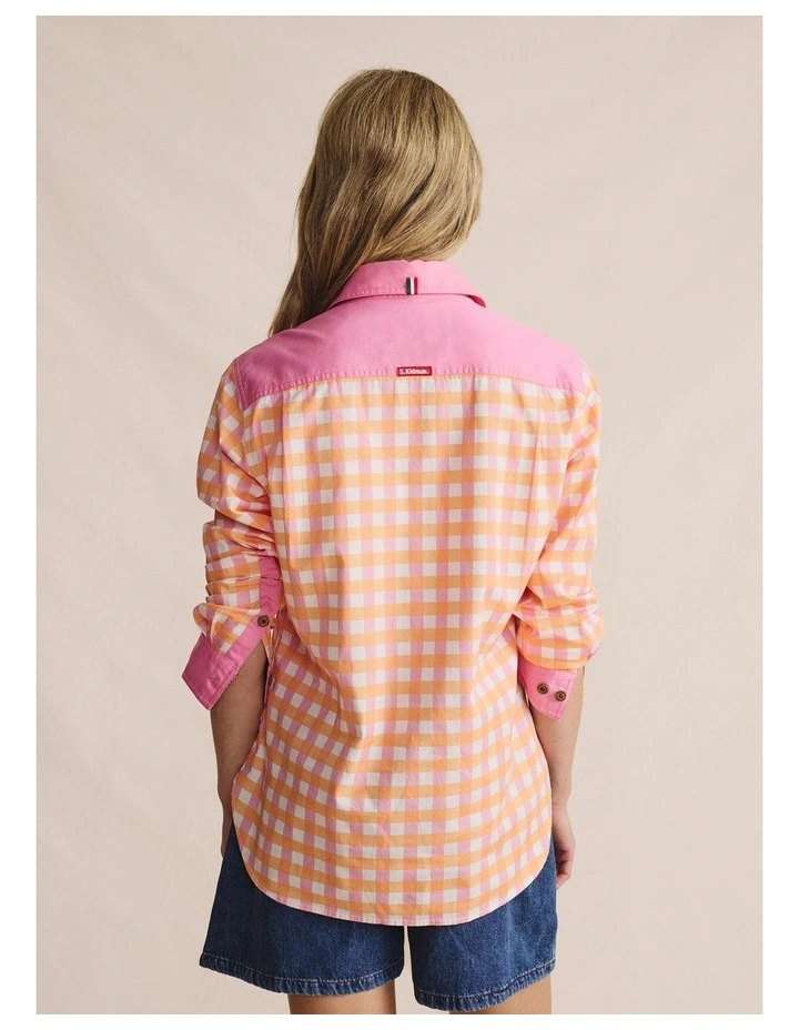 Spencer Full Placket Workshirt 1SHW00125 in Pale Pink image 2