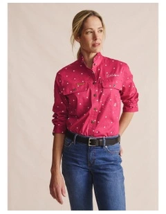 Lilly Pilly Full Placket Workshirt 1SHW00034 in Pink