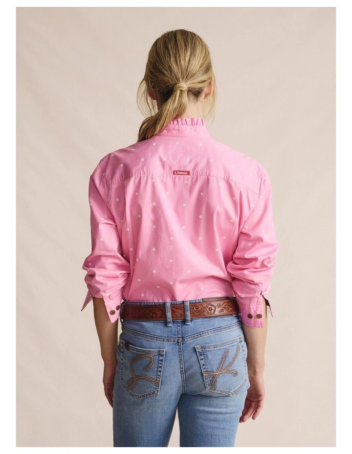 Lilly Pilly Full Placket Workshirt 1SHW00034 in Pale Pink image 2