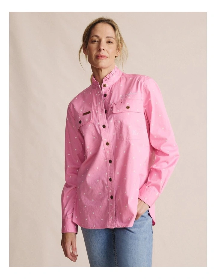Lilly Pilly Full Placket Workshirt 1SHW00034 in Pale Pink image 4