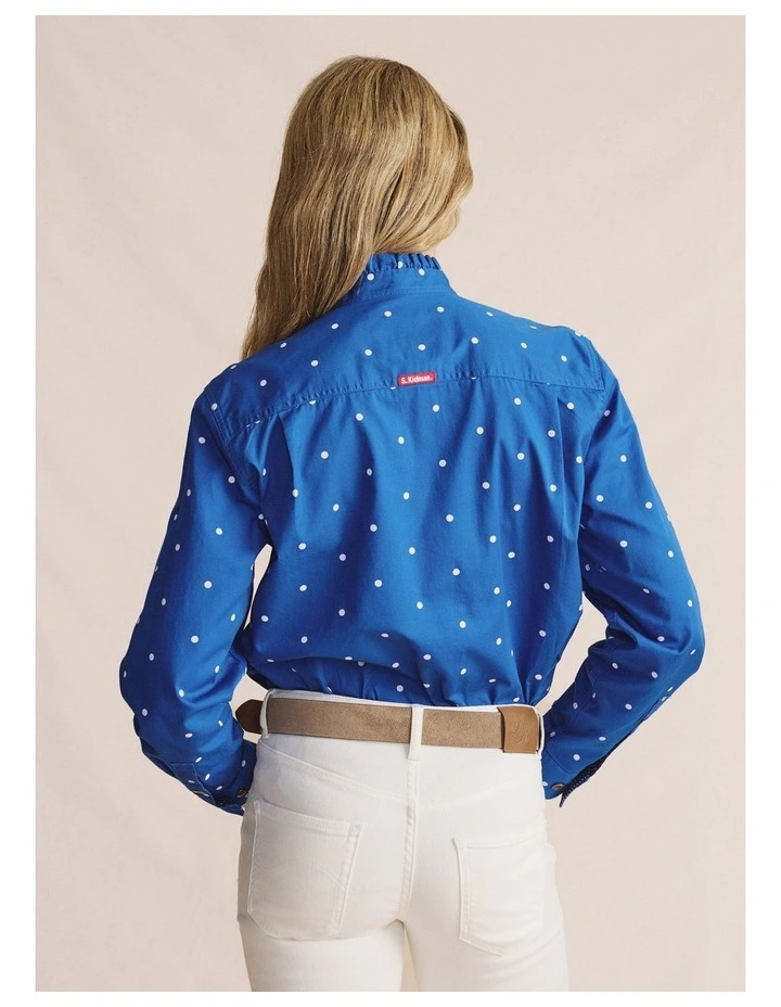 Lilly Pilly Full Placket Workshirt 1SHW00034 in Mid Blue image 2