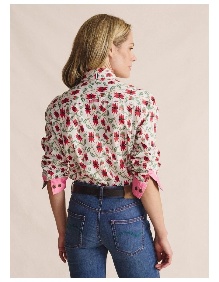 Spencer Full Placket Workshirt 1SHW00078 in Pink image 2