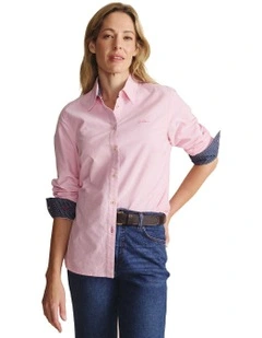 Lennard Long Sleeve Shirt 1SHW00015 in Pale Pink