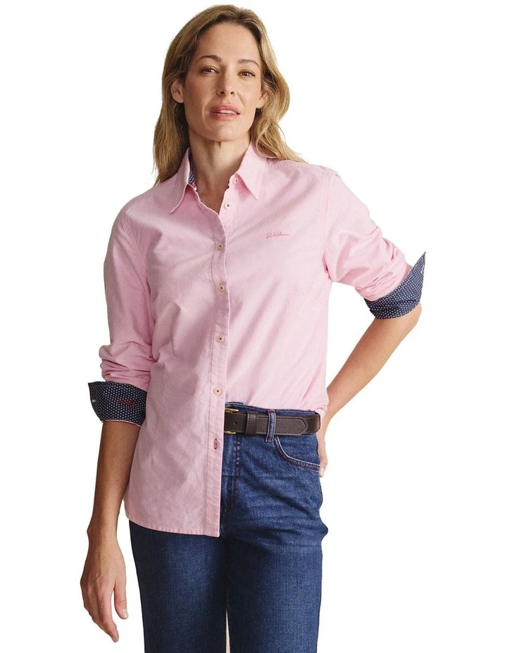 Lennard Long Sleeve Shirt 1SHW00015 in Pale Pink image 1