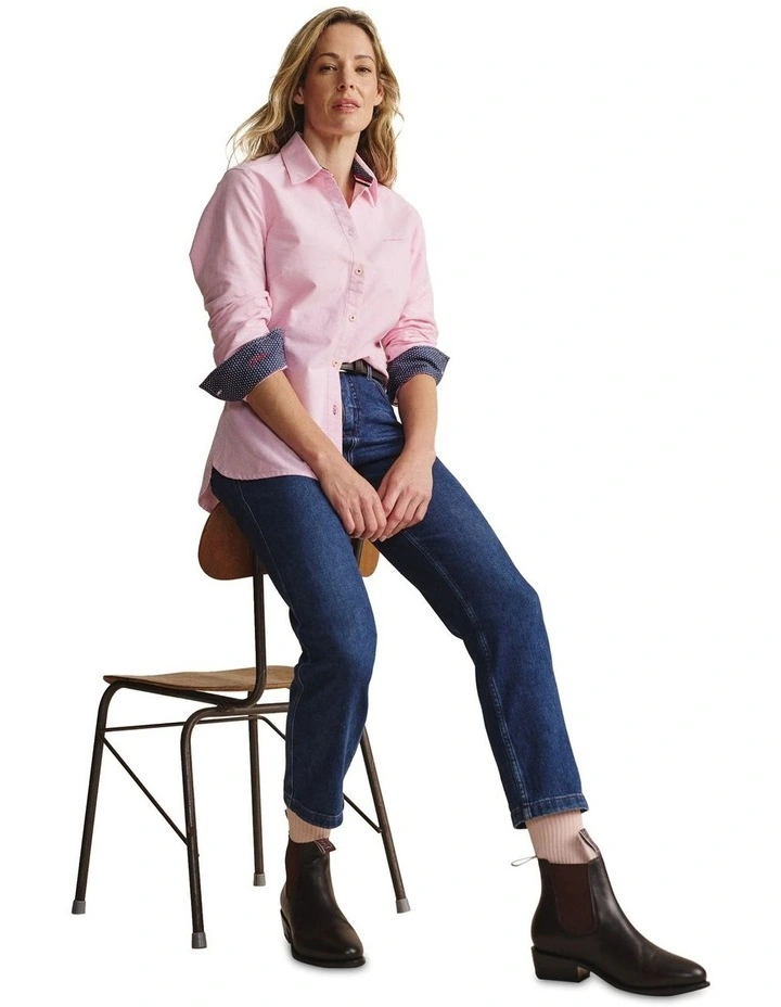 Lennard Long Sleeve Shirt 1SHW00015 in Pale Pink image 3