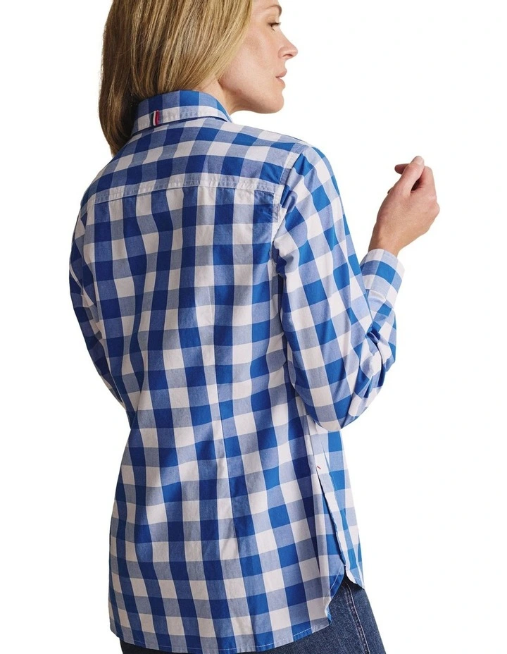 Redbank Long Sleeve Shirt 1SHW00016 in Mid Blue image 2